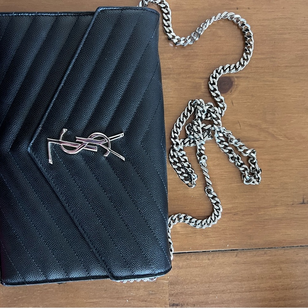 YSL large WOC grained lather